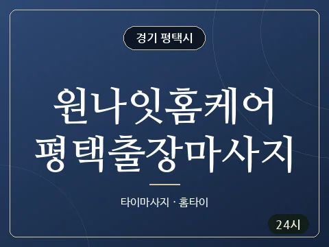 원나잇홈케어평택출장마사지 · 경기 평택시