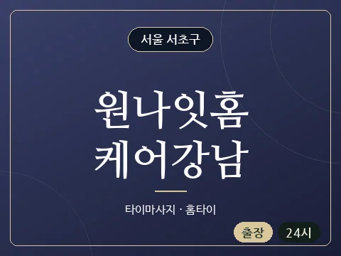 원나잇홈케어강남 · 서울 서초구